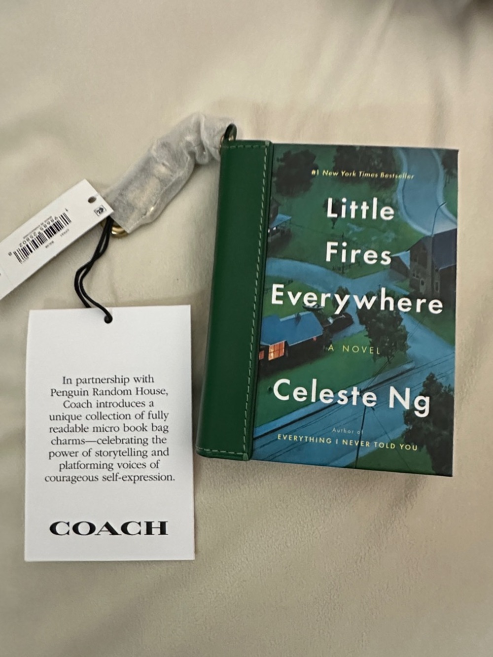 Coach Book Charm,New